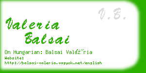 valeria balsai business card